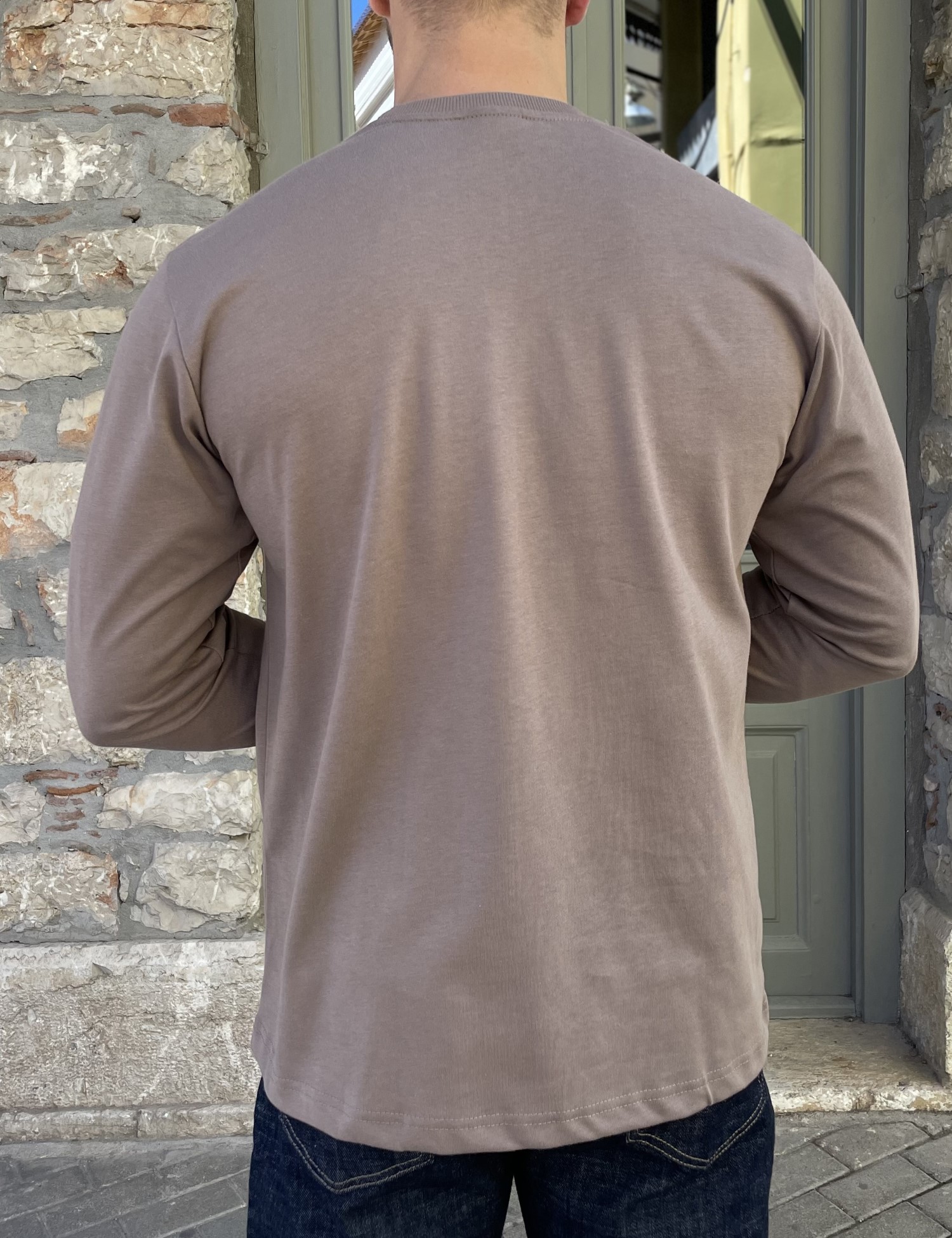 Everbest ανδρική πούρο μακρυμάνικη μπλούζα με τύπωμα Plus Size 2610180P φωτογραφία